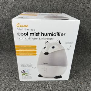 Crane Adorables Ultrasonic Cool Mist Mini Humidifier - 1 Gallon - Grey Fox .5gal